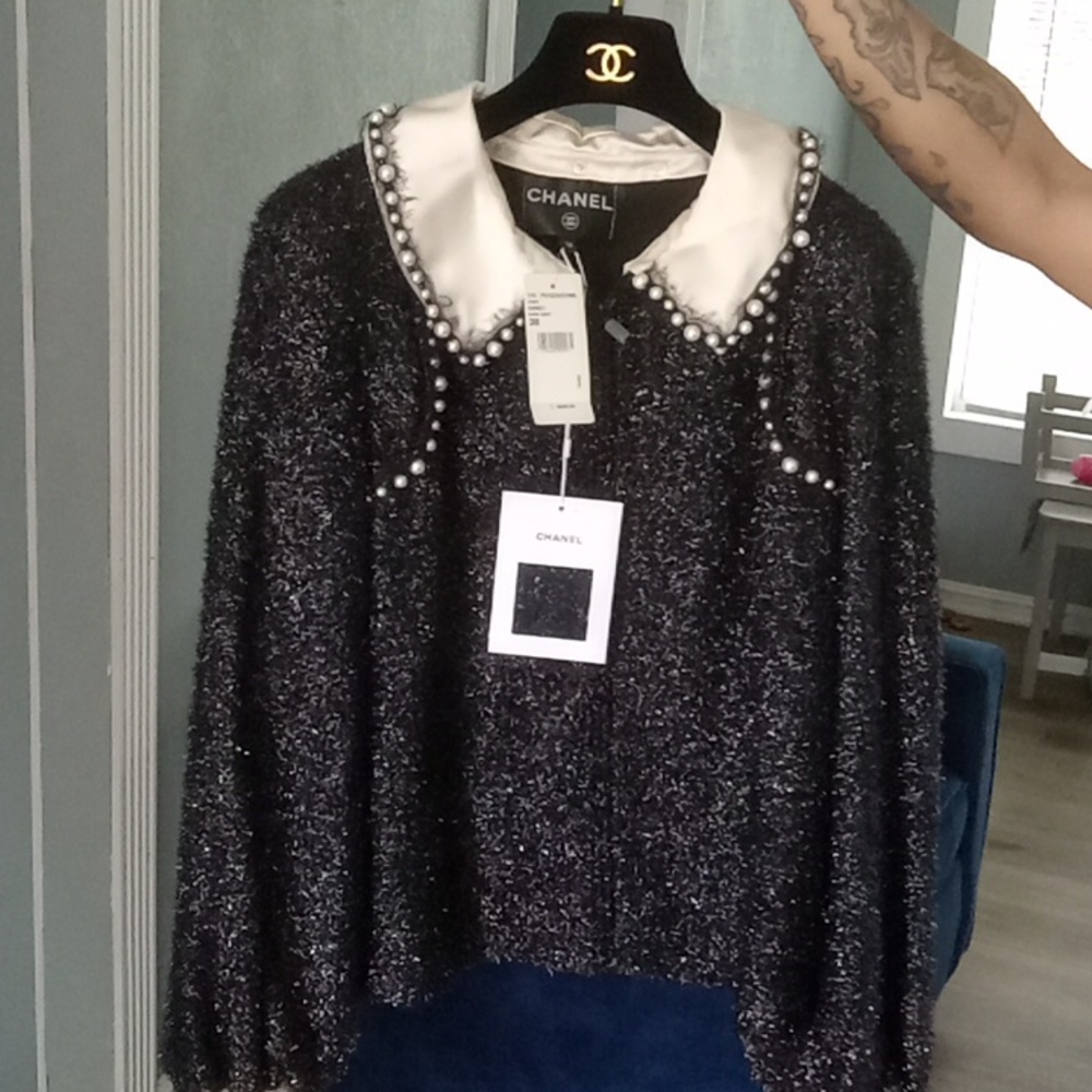 Chanel jacket dark navy size 38